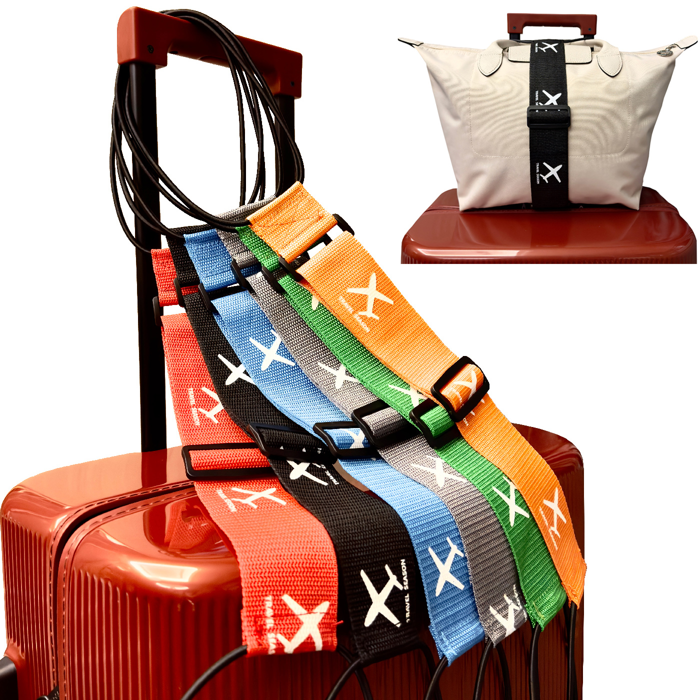 Travel Accessories Luggage Straps - Aircraft Printed Nylon Luggage Fixed Strap