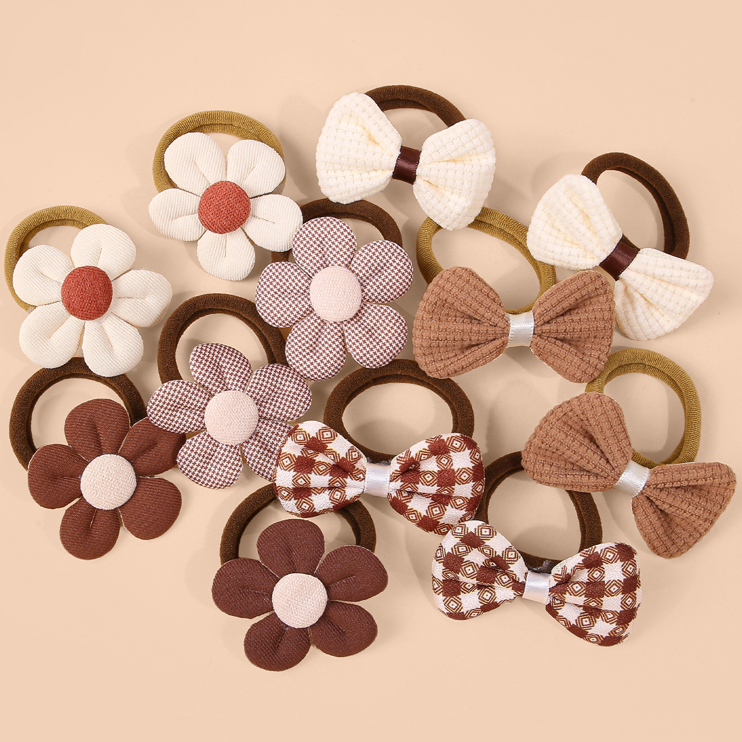 Travel Accessories For 4 Year Old - 6/12pcs Sunflower Hair Ties Kids Girls