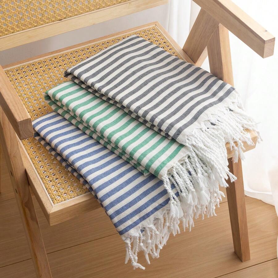 Travel Towel Quick Dry - 1pc Lightweight Striped Turkish Quick Dry