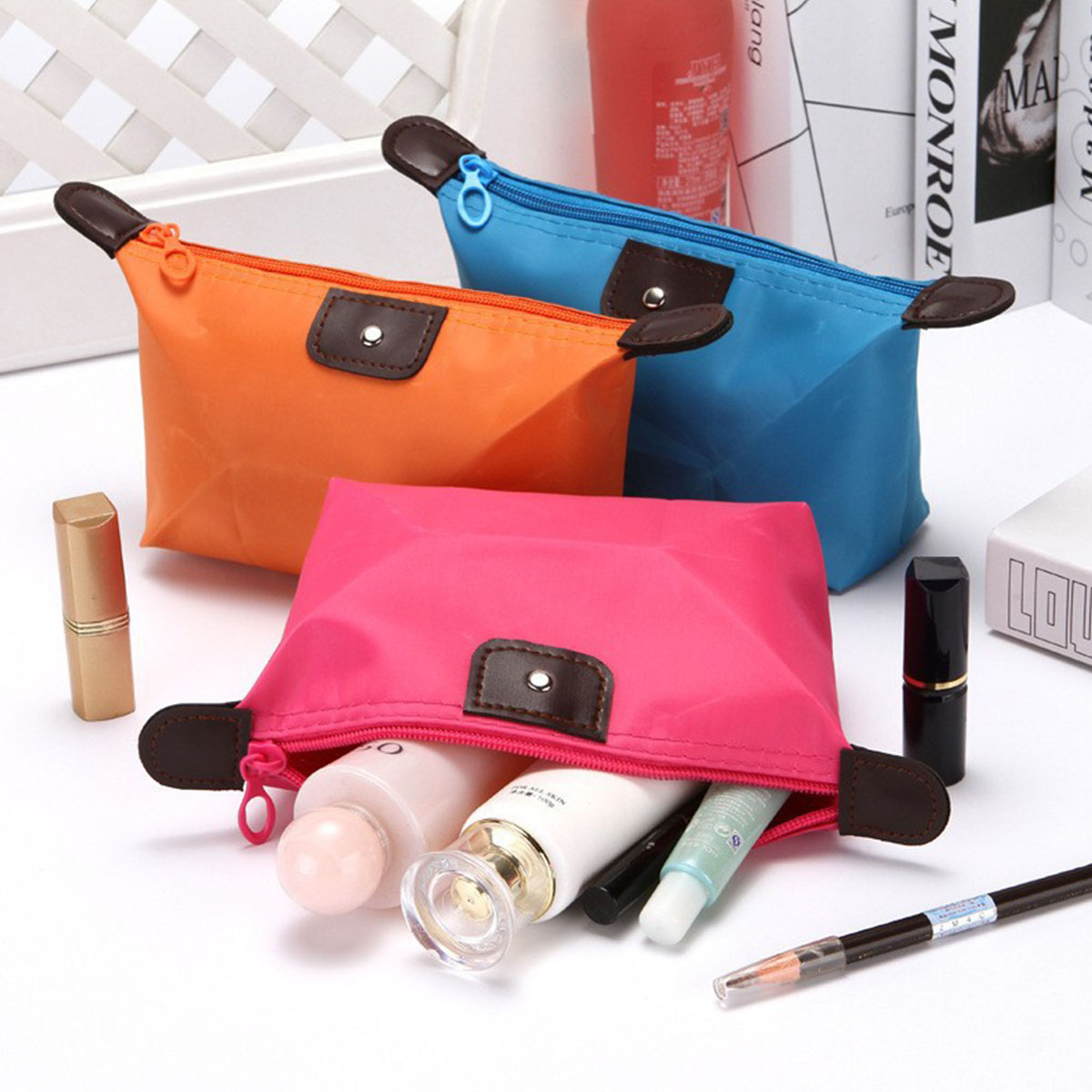 Travel Accessories - Women Foldable Candy Color Dumpling Travel