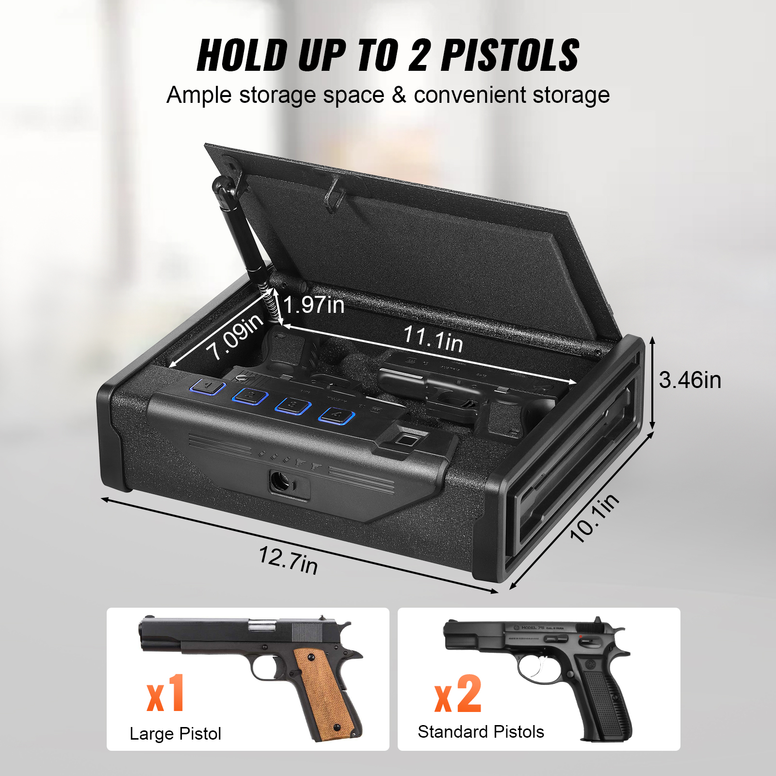 VEVOR Gun Safe Q235 Steel Pist - Travel Access 评论和价格