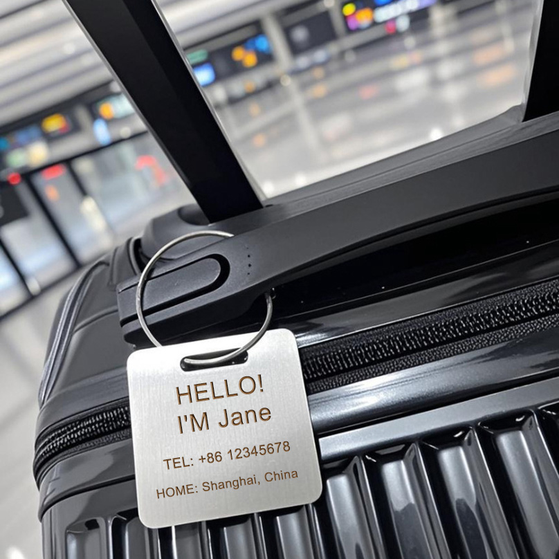 Custom Name Luggage Tag Laser  - Travel Accessories Store 评论和价格