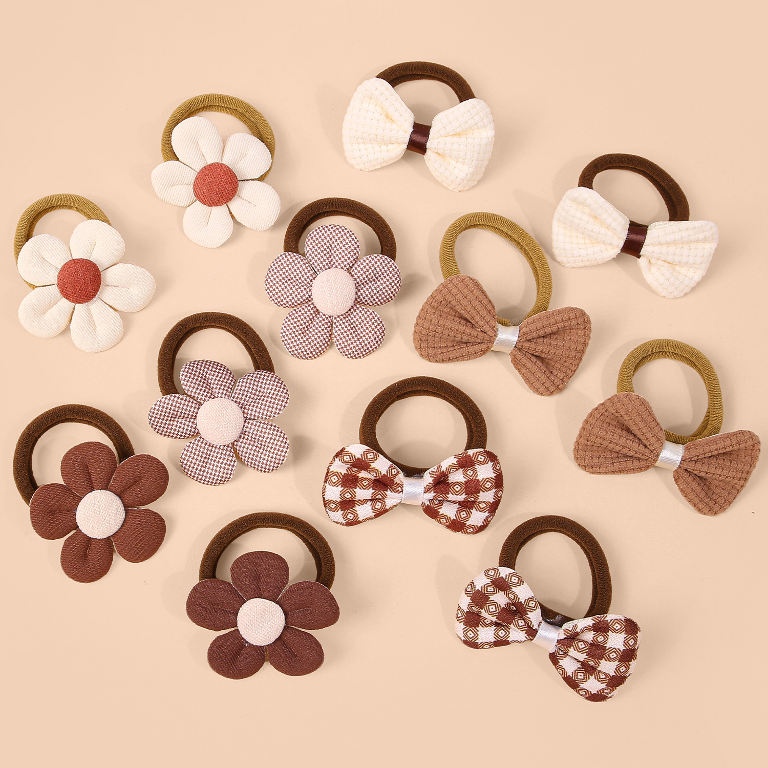 6/12pcs Sunflower Hair Ties Ki - Travel Accessories For 4 Year Old 评论和价格