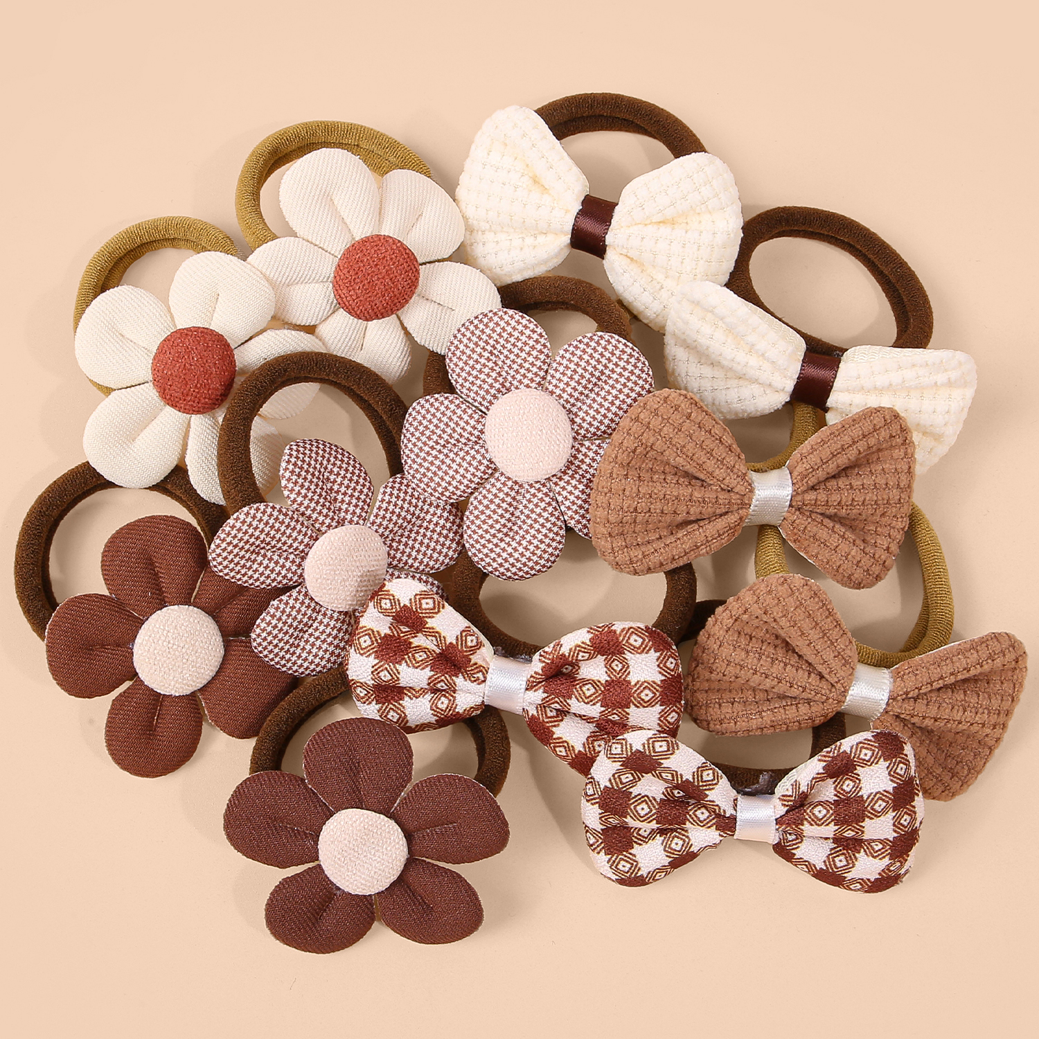 6/12pcs Sunflower Hair Ties Ki - Travel Accessories For 4 Year Old 评论和价格