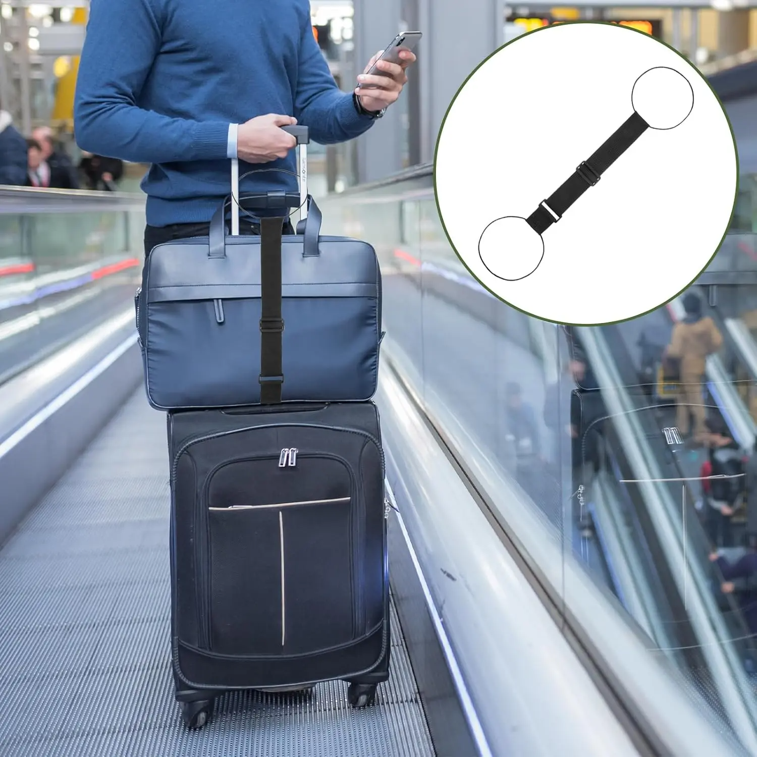 1 Pack Black Luggage Straps fo - Travel Accessories Luggage Straps 评论和价格
