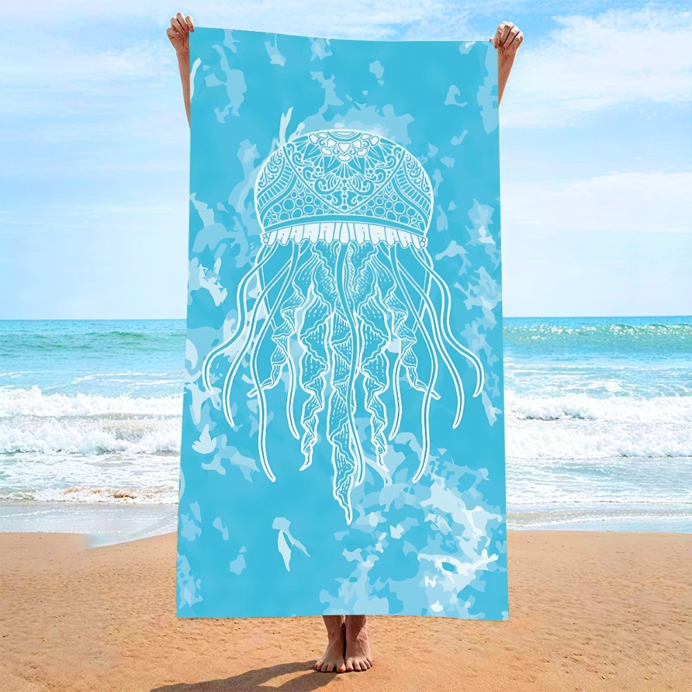27.5x55inch Blue Ocean Jellyfi - Travel Towel Quick Dry 评论和价格