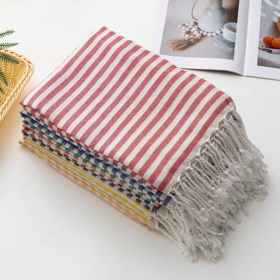 1pc Lightweight Striped Turkis - Travel Towel Quick Dry 评论和价格