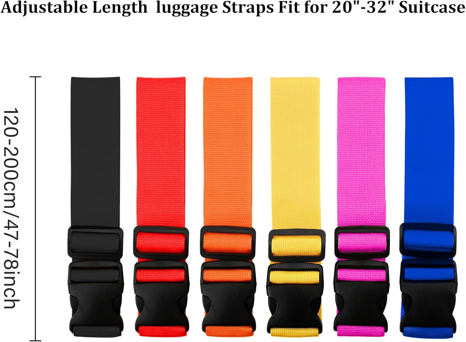 2 Pack Adjustable Luggage Stra - Travel Accessories Luggage Straps 评论和价格