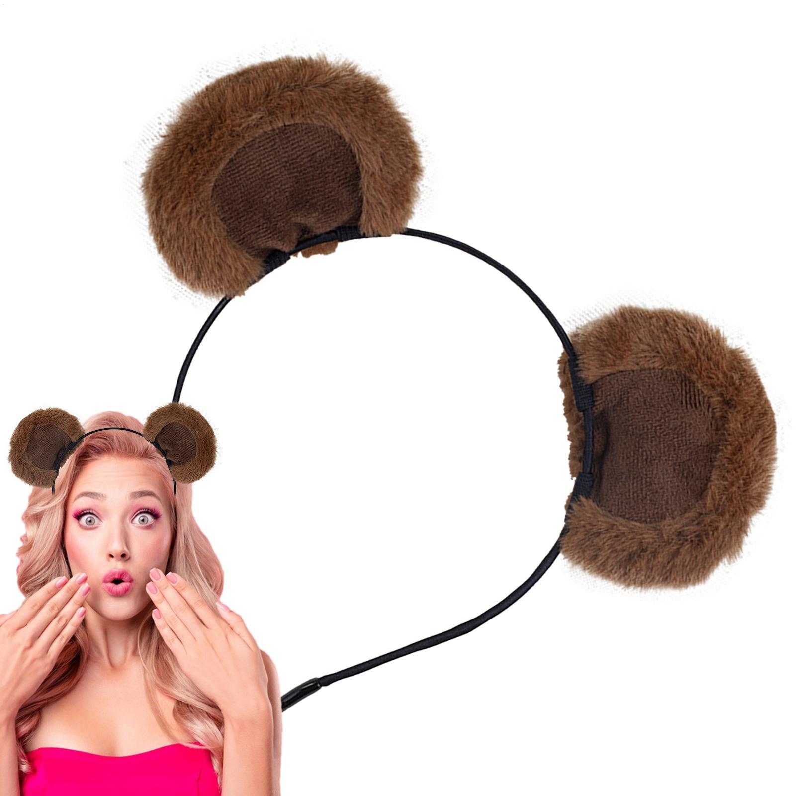 Plush Bear Ear Headbands Soft  - Travel Accessories For 4 Year Old 评论和价格