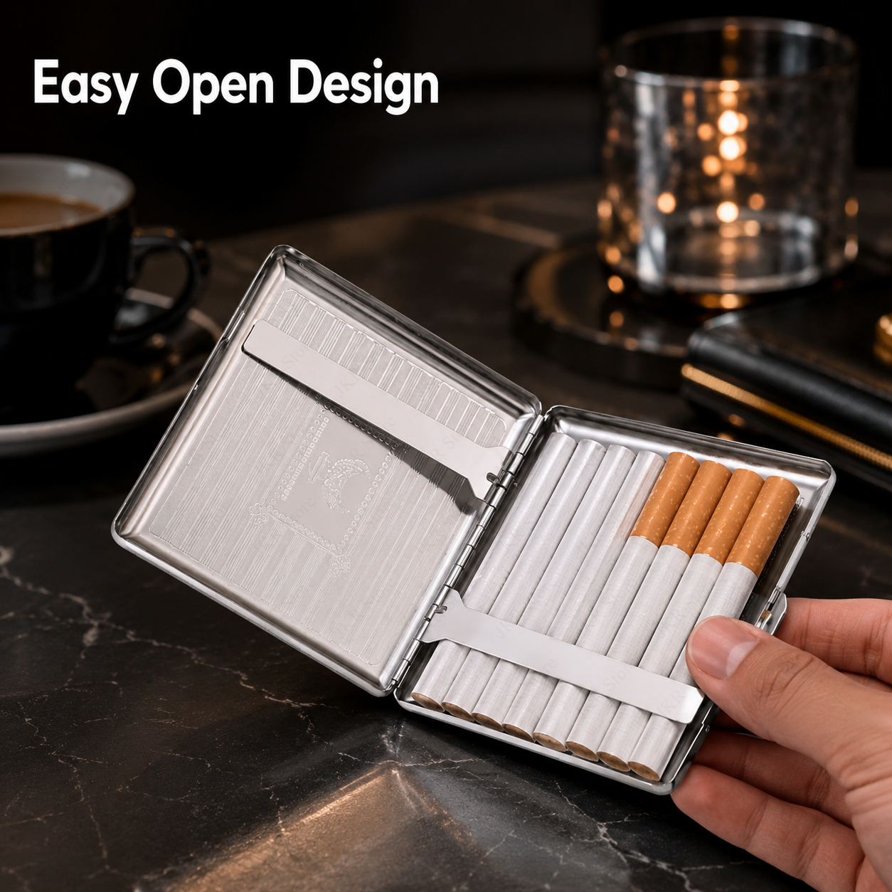 Portable Metal Cigarette Case  - Travel Accessories 评论和价格