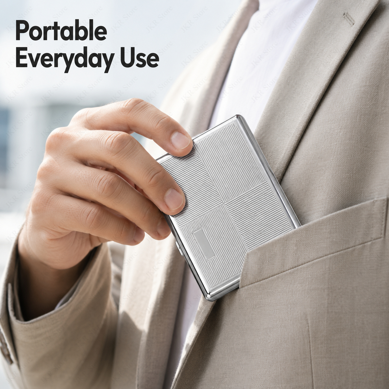 Portable Metal Cigarette Case  - Travel Accessories 评论和价格