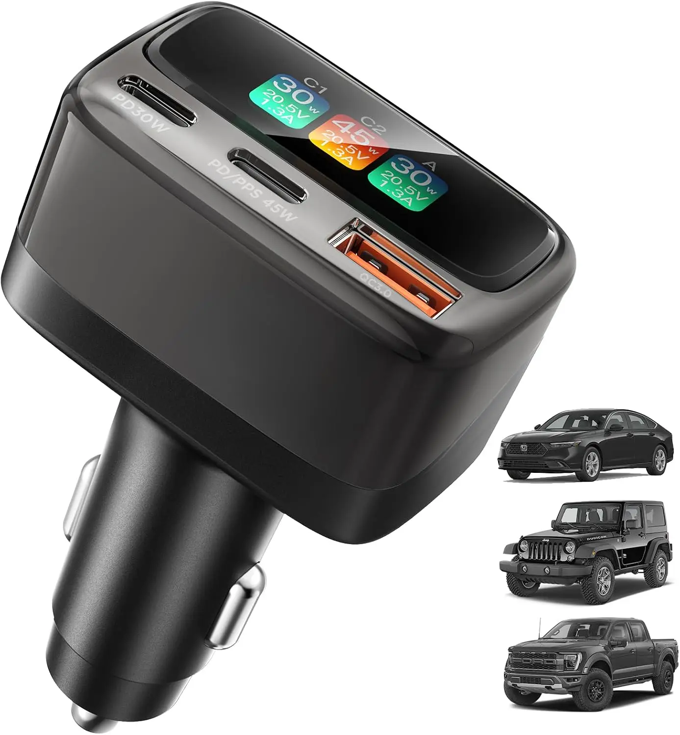 105W USB C Car Charger with Di - Travel Accessories To Gift 评论和价格
