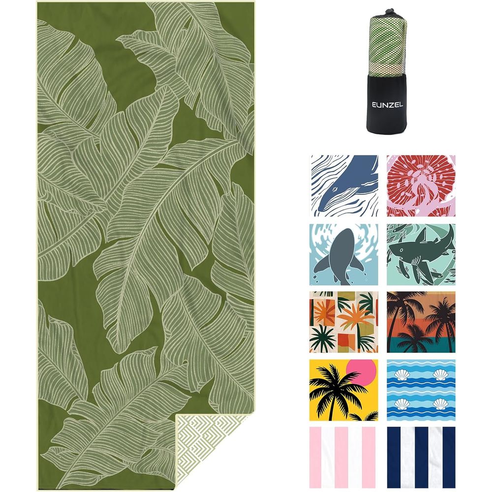 Large Quick-Dry Sand-Free Beac - Travel Towel Quick Dry 评论和价格