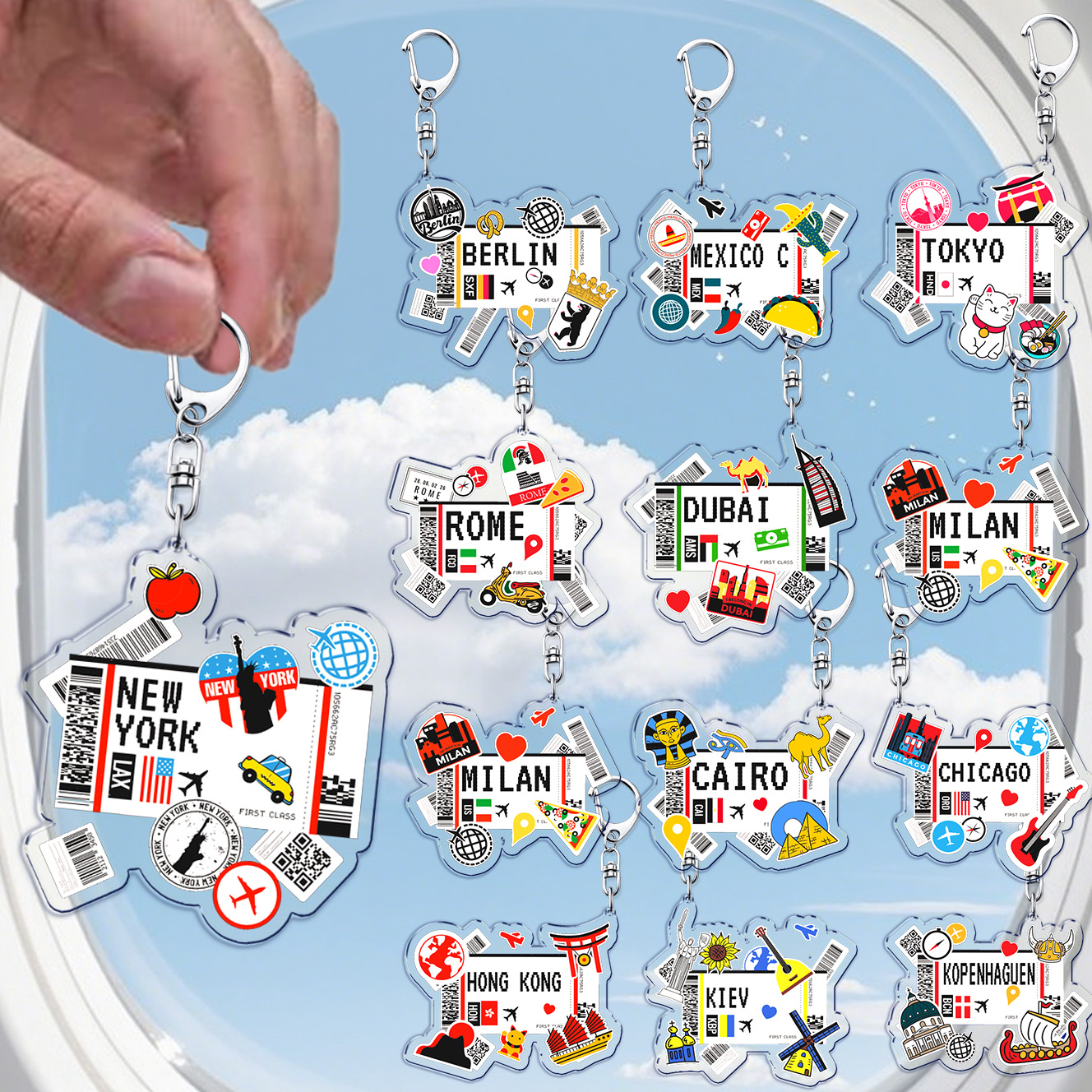 Retro Traveling Plane Keychain - Travel Accessories New York 评论和价格