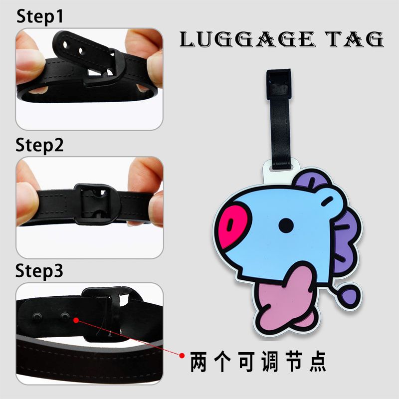 BT21 cartoon cute keychain Kaw - Travel Accessories Store 评论和价格