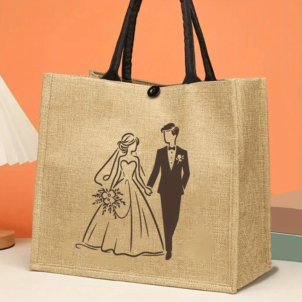 Retro Wedding Tote Bag Ideal f - Travel Accessories Shops 评论和价格