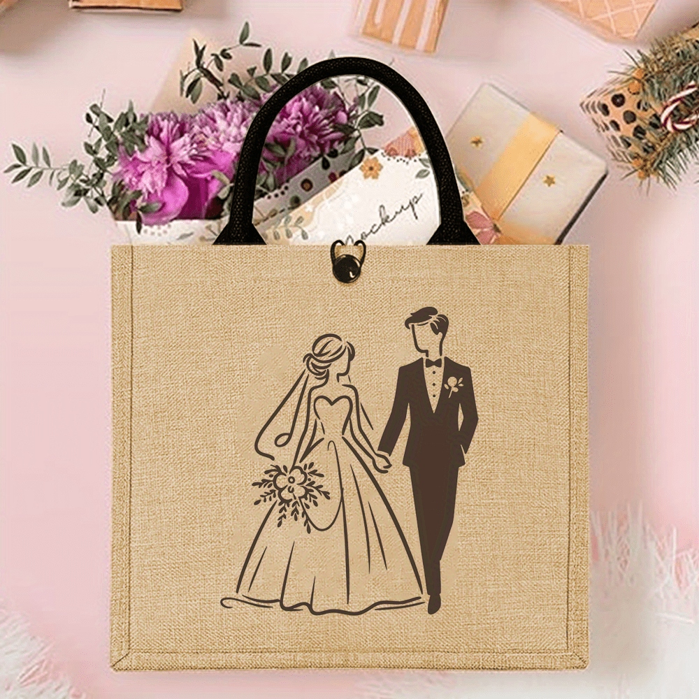 Retro Wedding Tote Bag Ideal f - Travel Accessories Shops 评论和价格