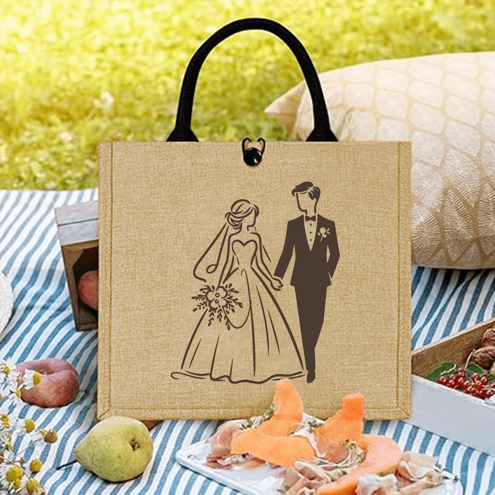 Retro Wedding Tote Bag Ideal f - Travel Accessories Shops 评论和价格