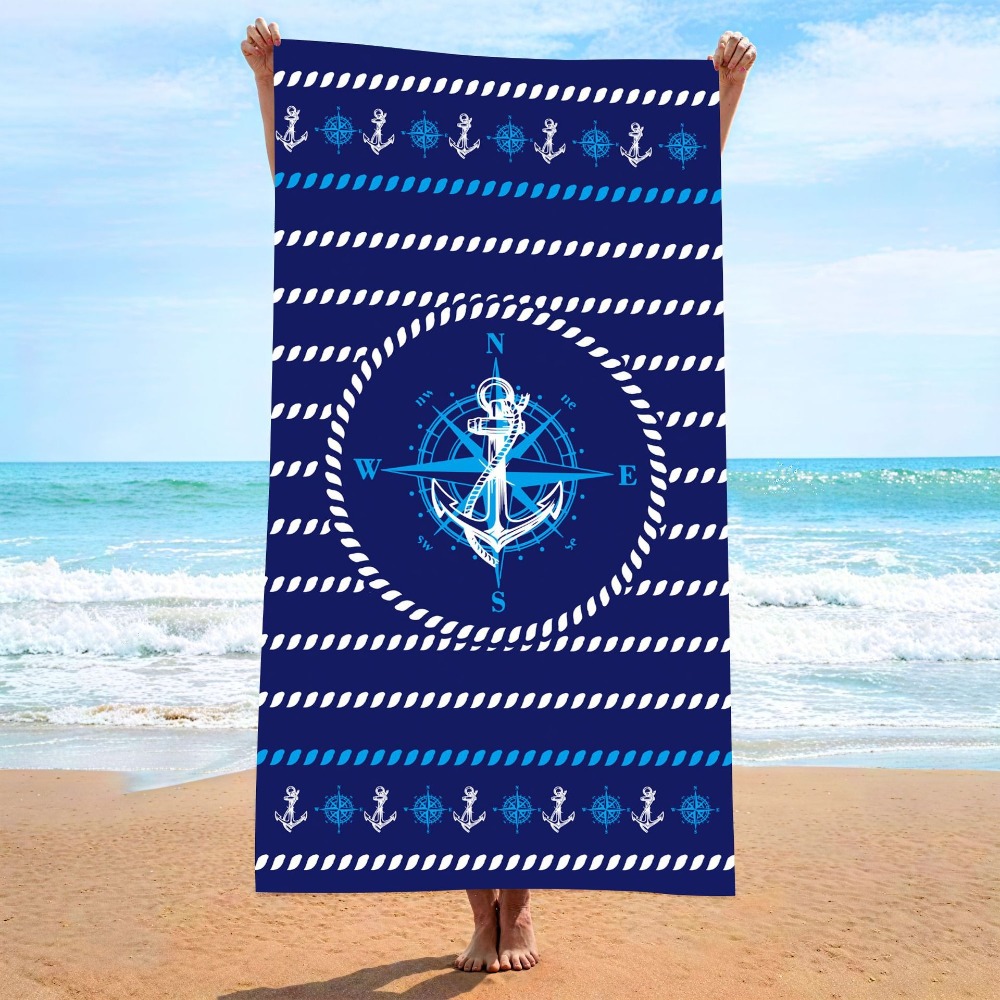 Anchor Beach Towel70x140CM Qui - Travel Towel Quick Dry 评论和价格