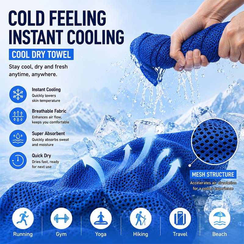 Instant Cooling Towel with EVA - Travel Towel Quick Dry 评论和价格