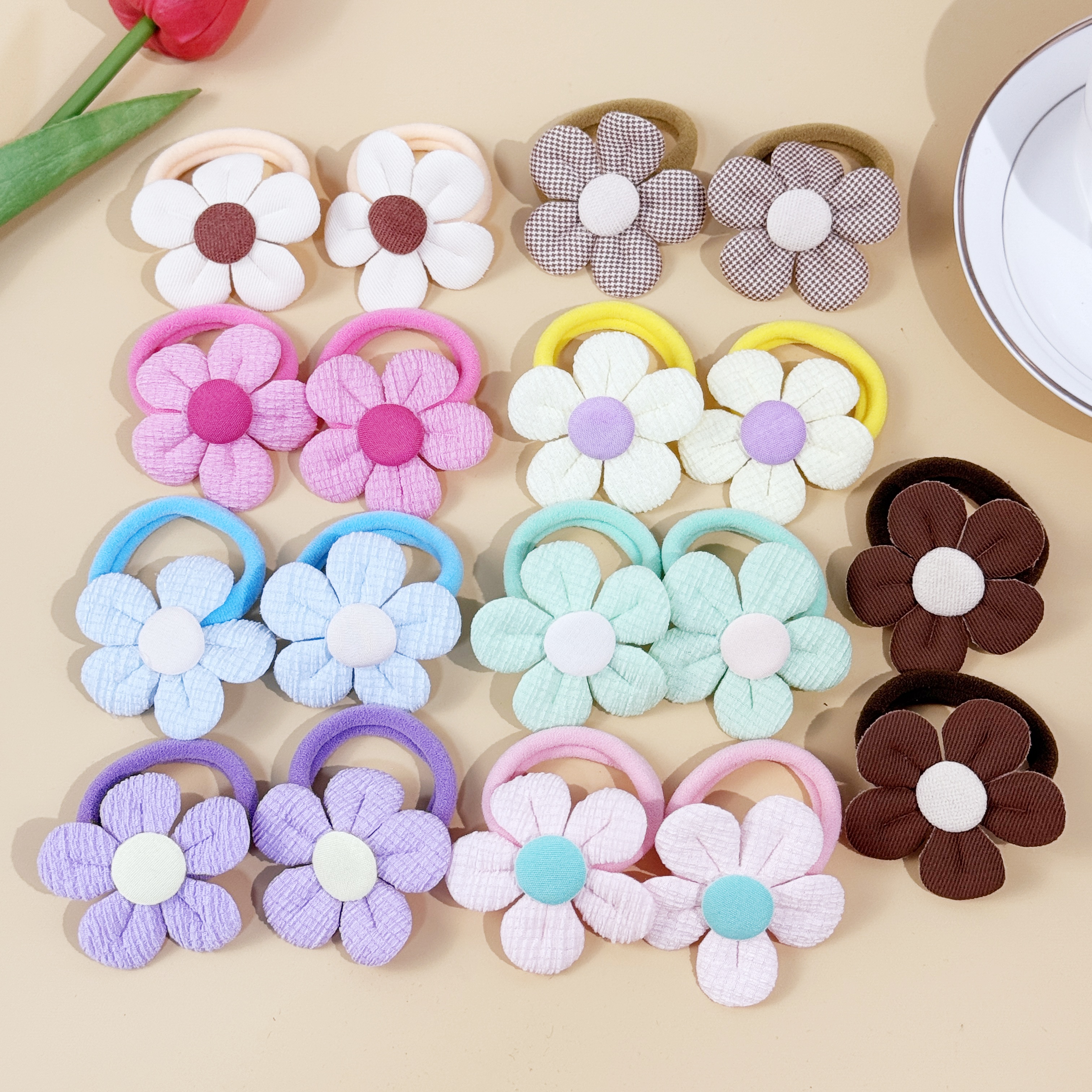 18pcs Sunflower Hair Ties Kids - Travel Accessories For 4 Year Old 评论和价格