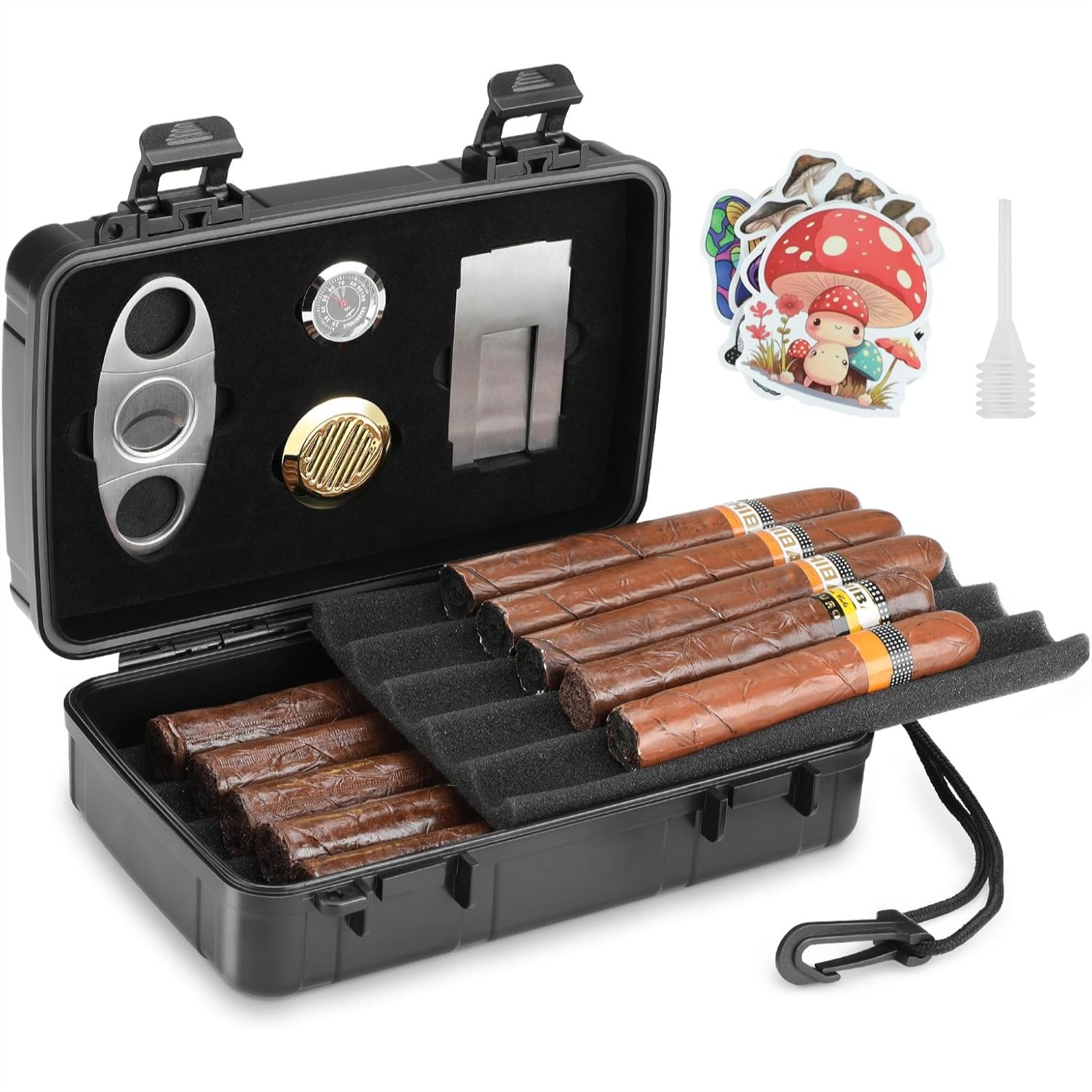 Portable Cigar Humidor Holds 1 - Travel Accessories 评论和价格