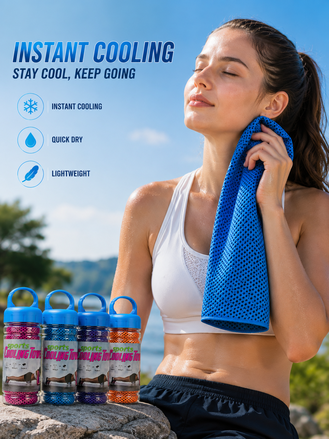 Cooling Towel with Portable Bo - Travel Towel Quick Dry 评论和价格