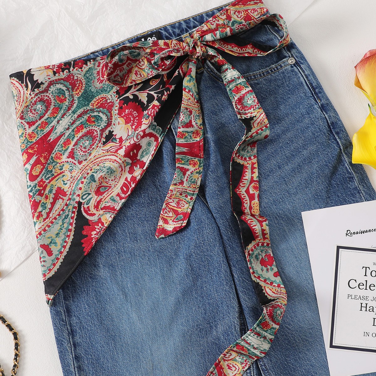 Women Vintage Paisley Print Wa - Travel Accessories Hip Belt 评论和价格