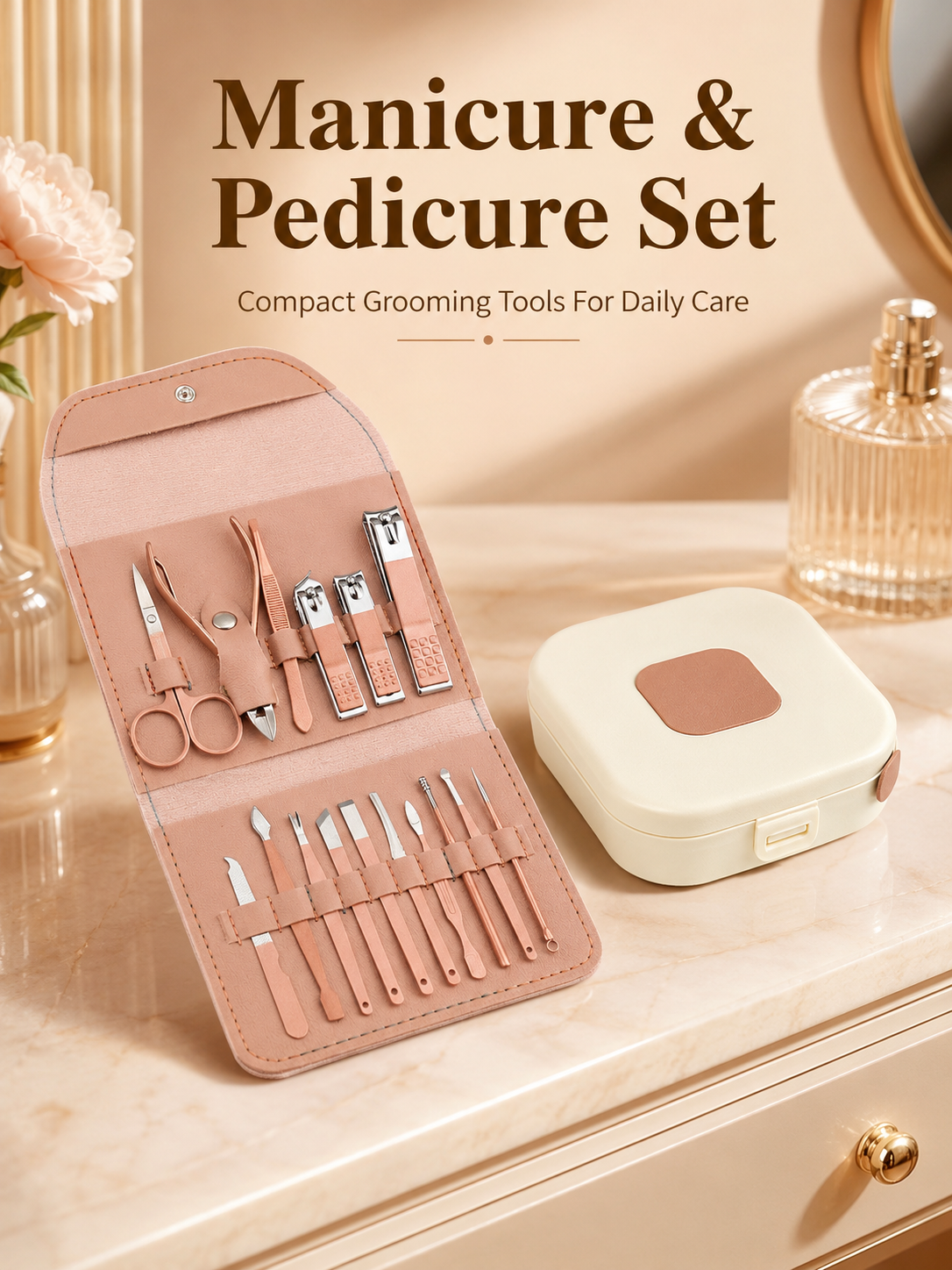 8/16-Piece Manicure Pedicure G - Travel Accessories Kit For Men 评论和价格