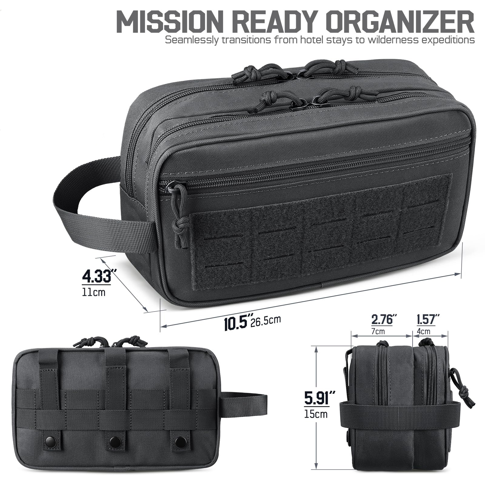 Tactical Toiletry Bag for Men, - Travel Accessories Kit For Men 评论和价格
