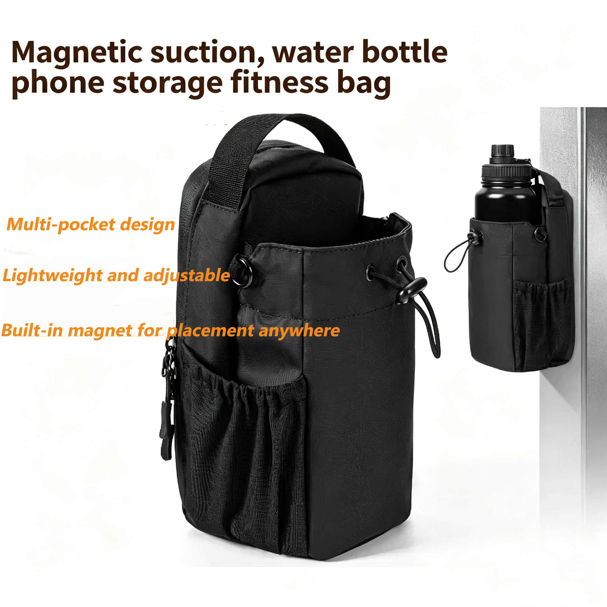 Magnetic Gym Bottle Bag Water  - Travel Access 评论和价格
