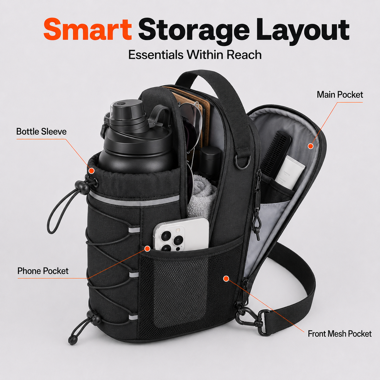 Magnetic Gym Bottle Bag Water  - Travel Access 评论和价格